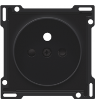 Niko Afwerkingsset voor stopcontact met penaarde en beschermingsafsluiters, voor Niko Rocker en Niko Toggle, black coated - 161-74001