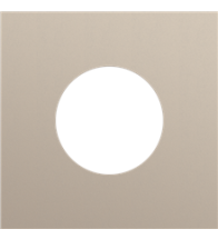 Niko Plaque de recouvrement simple, pour 1 prise de courant, Niko Rocker et Niko Toggle, steel champagne coated - 166-74101