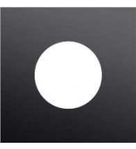 Niko Plaque de recouvrement simple, pour 1 prise de courant, Niko Rocker et Niko Toggle, alu black brushed - 224-74101