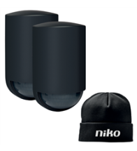Niko Bewegingsmelder, 230 V, 13 m, 180°, IP54, voor opbouw, antraciet - 350-20158