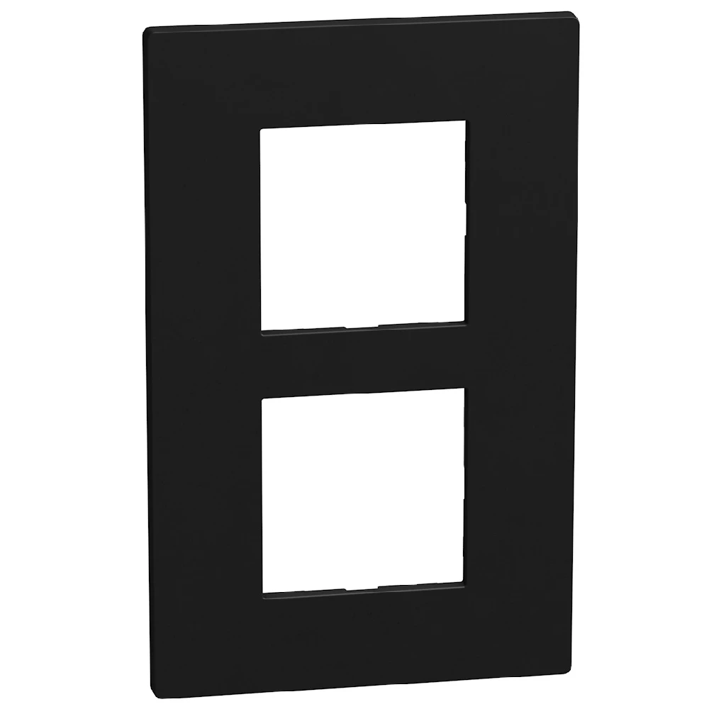 Btcino Light now plaque 2x2 mod 57mm noir - YA4832M2DD