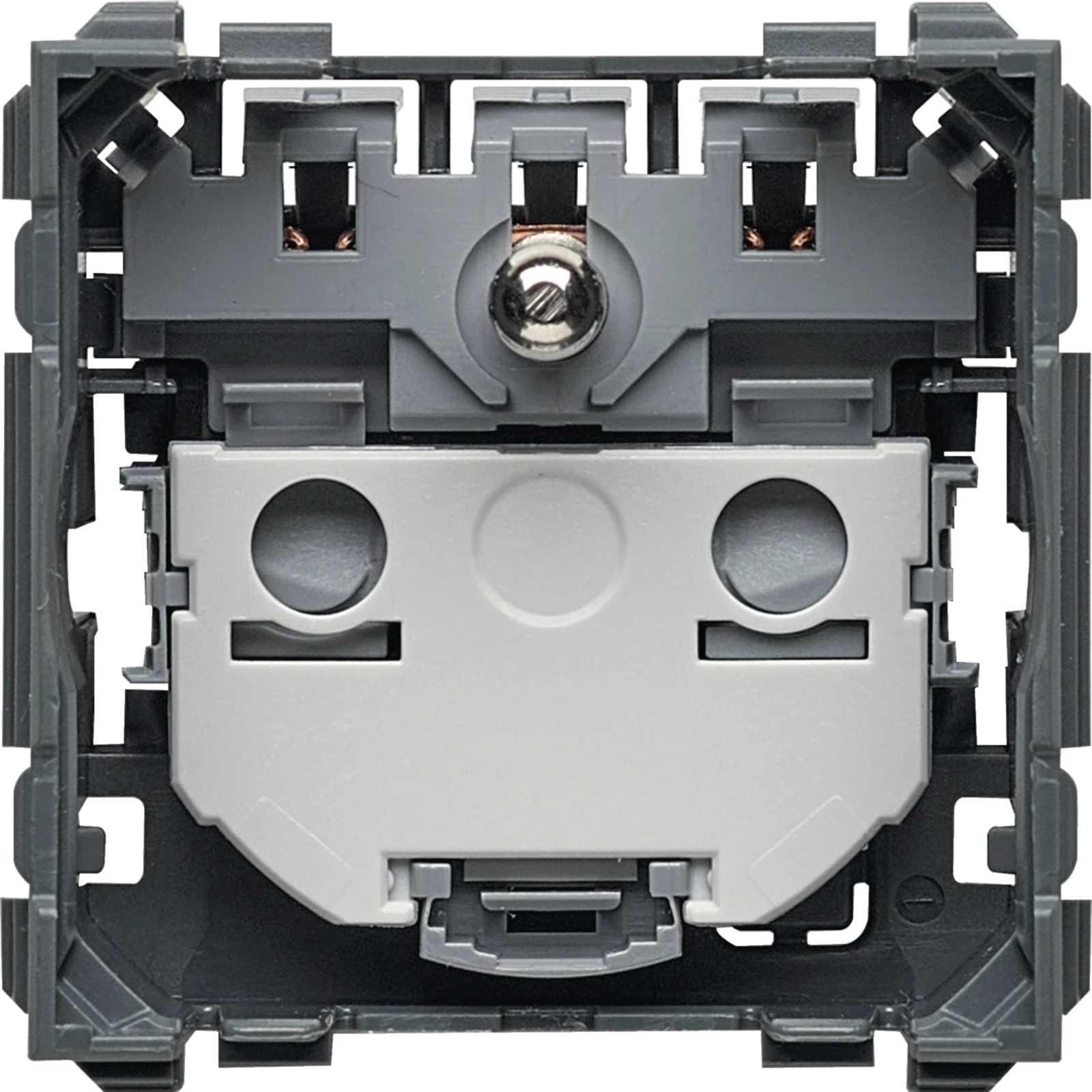 Hager Stopcontactmechanisme inbouw 1-voudig 2P+T grijs steekklem 16 A 250 V - WXF106