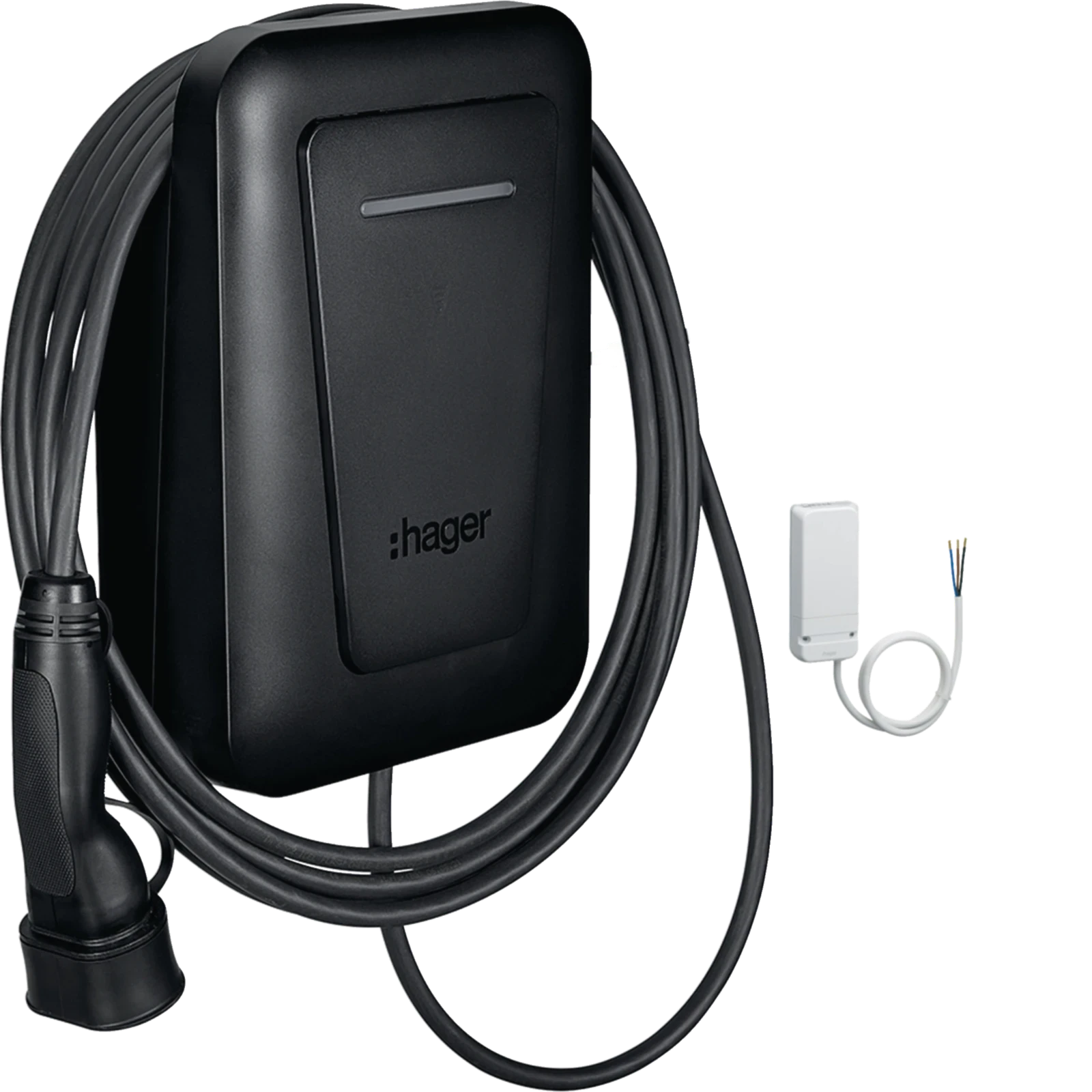 Hager witty plus laadpaal met kabel 6,5 m MID OCPP met P1 - XVL122CPI