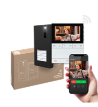 Comelit Videofoonkit 1 gebruiker Quadra zwart People-HF wifi Simplebus - PL8451VB