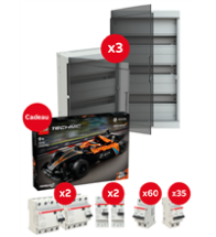 ABB Kit coffrets de distribution Collimix 63-1 Grand avec disjoncteurs, pack promotionnel - 4TBR999516G2303