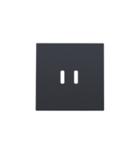 Niko Plaque centrale pour double chargeur USB-C anthracite mat encastré IP41 - 122-68003