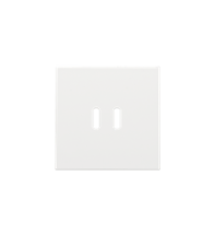 Niko Set de finition plaque centrale pour double chargeur USB-C intelligent encastré blanc mat IP41 - 154-68003