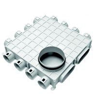 Begetube - Verdeelkast in kunststof laag model 12 x dia 63 + 2x ovalduct