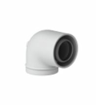 Itho Daalderop - Concentrische adapter bocht 60/100 + meetnippel