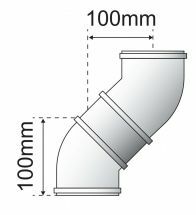 Bulex Rb.085093d0 coude 45dgr 60/100 (1 piece) (voir 0020199404) - 085093D0