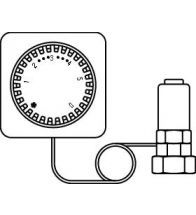 Oventrop - Thermostat Uni FH 7-28grC, 0 1-5, commande à dista nce 5 m modèle blanc, M 30 x 1,5