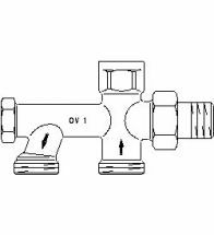 Oventrop - Distributeur monotube Uno filetage male G 3/4 , av ec douille en laiton - UNO
