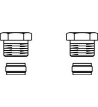 Oventrop - Set koppelingen voor th kranen 1/2 x15mm