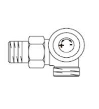 Oventrop - Thermostaatkraan omg. haaks R 1/2 x 3/4 AV9