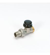 Begetube - Robinet droit thermostatisable avec réglage du Kv normal, avec embout pour tube en cuivre M24.