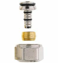 Heimeier - klemkoppeling voor meerlagenbuis 16x2 vernikkeld 3/4 bu.