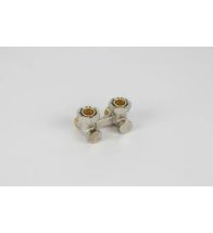 Begetube - Vanne en H bitube pour alimentation murale avec em bout pour tube en cuivre M24 M et écrous pivotants