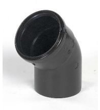 Ubbink - PP coude 80/45gr PP + joint