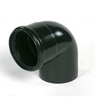 Ubbink - Kunststof bocht 90 gr bi/bu 80 mm zwart luchttoevoer