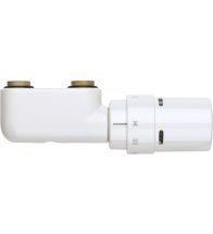 Vasco - Designventielset + thermostaatkop haaks WIT