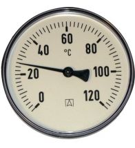 Euro Index - Bimetaal thermometer 100mm inox huls 65mm -20/60grC