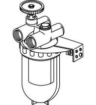 Oventrop - Dubbele oliefilter 3/8 met nikkel elem. branderzijde binnendraad