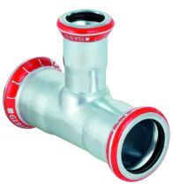 Geberit - Té réduit Mapress Acier Carbone: d=42mm, d1=28mm, d2=42mm - C-Staal