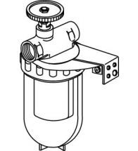 Oventrop - Oliefilter enkel 3/8 kraan ff nikkel el