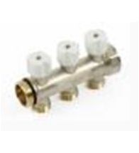 Begetube - Warmgeperste collector 3/4 + 3 x M24 met ingebouwde kranen CHROME O-ring GROEN