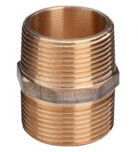 Viega - dubbele nippel brons met zeskant 2 model 3280