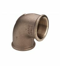 Viega - Knie 90 brons 1 1/2 FF model 3090