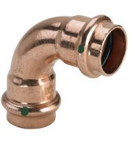 Viega - Courbe à sertir cuivre 15 FF 90° eau potable Profipress - 2416
