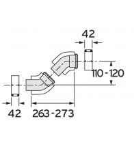 Vaillant - Set (2) concentrisch bochten 45? 60/100 mm vu/w TURBOmax plus/pro TURBOmag