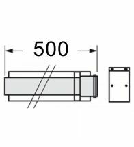 Vaillant - Allonge concentrique 0,5 m PP 60/100 pour les chau dières murales à condensation