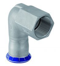 Geberit - Coude de transition équerre 90gr Mapress Acier Ino xydable avec filetage intérieur: d=22mm, Rp=3/4 - RVS