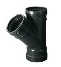 Wavin Pp té réduit à joint 45° 110x50mm noir benor-marque évacuationwafix pp - 3412211054