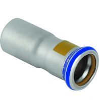 Geberit - Réduction Mapress Acier Inoxydable avec tuyau d’em boitement (gaz): d=35mm, d1=28mm - RVS