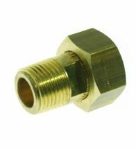 VSH - 2-delige koppeling 3/4 x 1/2 messing vlakke dichting, wartel x buitendraad - R2506