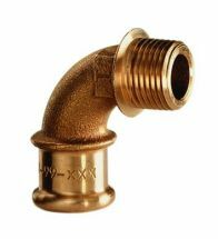VSH - Brons pressfitting knie M 1Mx28 code - 6092G