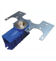 Begetube - Boite de distribution encastrable avec raccord à 9 0gr 1/2F x Eurocone (bleu), fourni avec platine de
