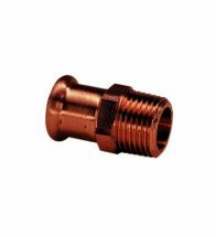 VSH - Brons pressfitt.puntstuk 3/4M x 15 code - 6243G