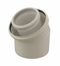 Ubbink Concentrische bocht 30 gr 80/125 mm pp120/metaal wit - 702869