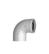 Bosch Concentrische rookgasbocht 90° 60/100 wit AZ393 - 7736995079