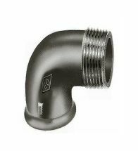 Atusa - Zwart gietijzeren schroefdraadelleboog 3/8" FM - E0920000032