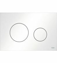 TECEloop wc-bedieningsplaat wit van kunststof voor duospoeltechniek