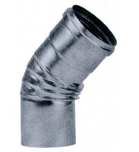 Burgerhout - Coude évacuation de fumées simple paroi 45 degrées 80 mm