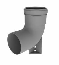 Burgerhout - pp coude 90 avec support 80 mm 