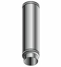 Isoleco - Dubbelw.inox afvoer 180 mm lengte 1,00m aisi 316L/304 isolatie 25mm - DP 601