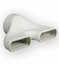 Renson Easyflex recht dubbel verloopstuk d125 - 28413