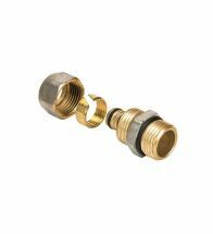 Henco Knelovergangsstuk messing 26/3mm x 1" m (drink)water - 1-2606-S